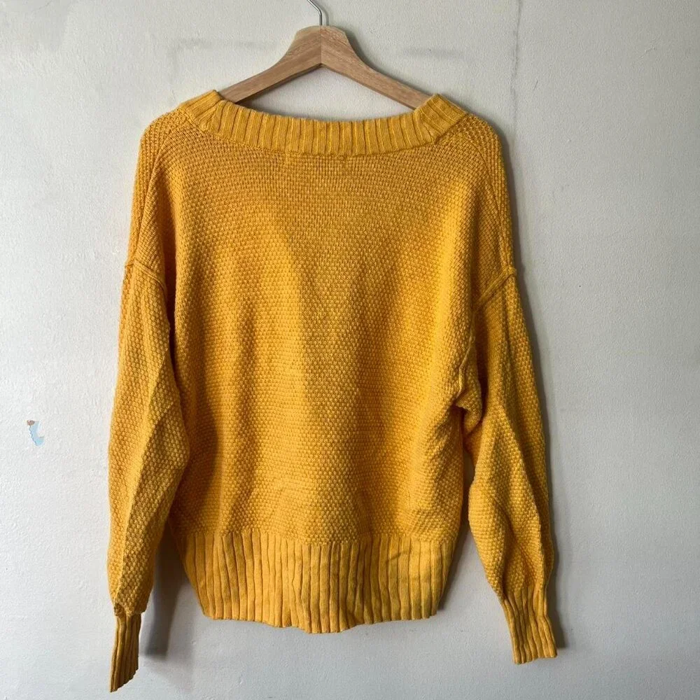 Free People Hailee Cardi Cardigan California Poppy Knit Sweater - Picture 4 of 6